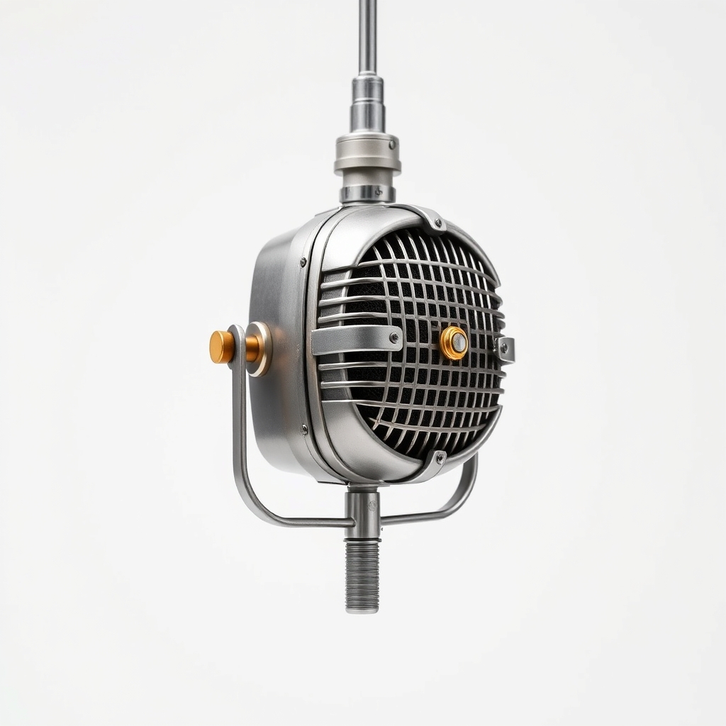 Vintage broadcast microphone